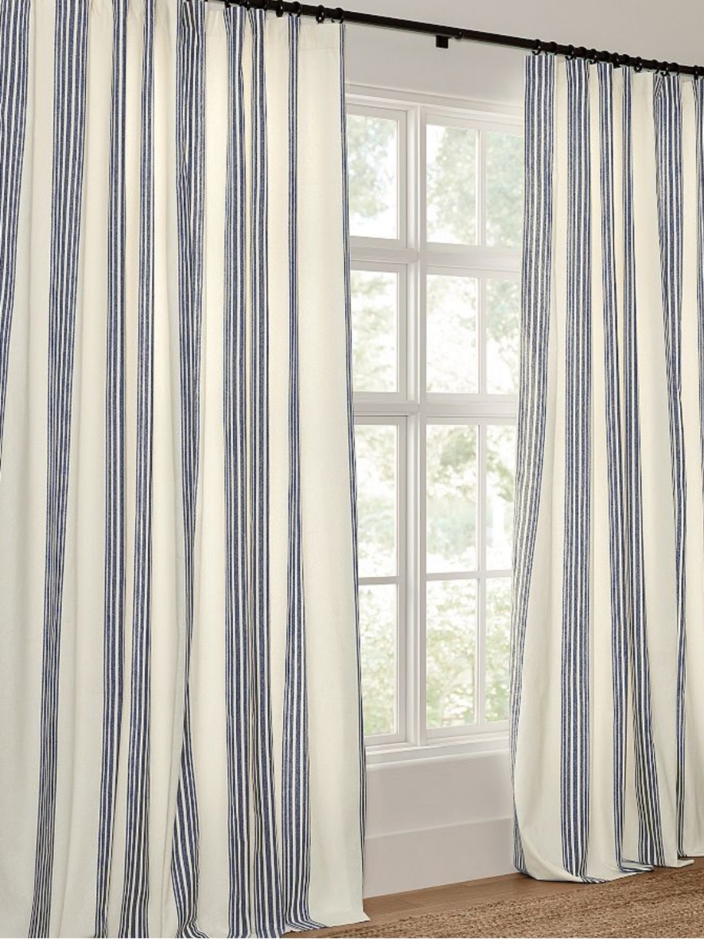 Pottery Barn black out drapes in Riviera Blue set of two 50”x96”
